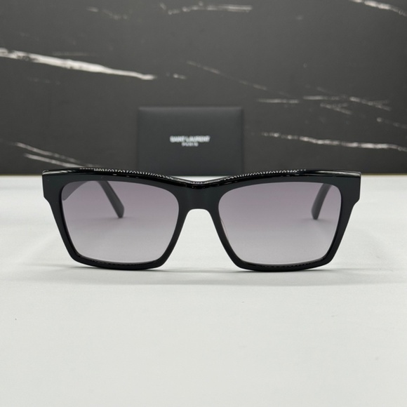 NEW SL M104 001 SAINT LAURENT BLACK SLM104 001 WOMEN SUNGLASSES SAINT LAURENT - Picture 3 of 10